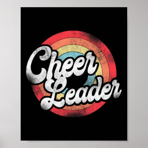 Cheer Cheerleading Retro Vintage Cheerleader Poster