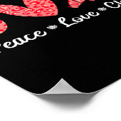 Cheer Cheerleading Vrede Liefde Cheer Poster (Hoek)