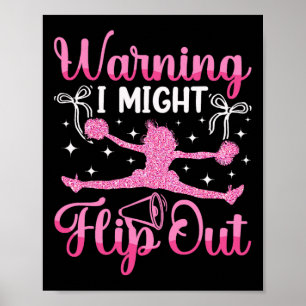 Cheer Cheerleading Waarschuwing Ik Kan Omvallen _2 Poster