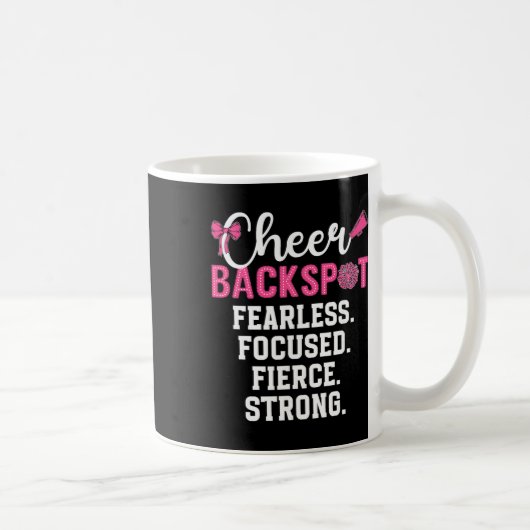 Cheer Ckspot Onbevreesd Gefocust Fierce Cheerleadi Koffiemok (Rechts)