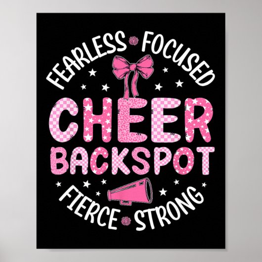 Cheer Ckspot Onbevreesd Gefocust Fierce Cheerleadi Poster (Voorkant)