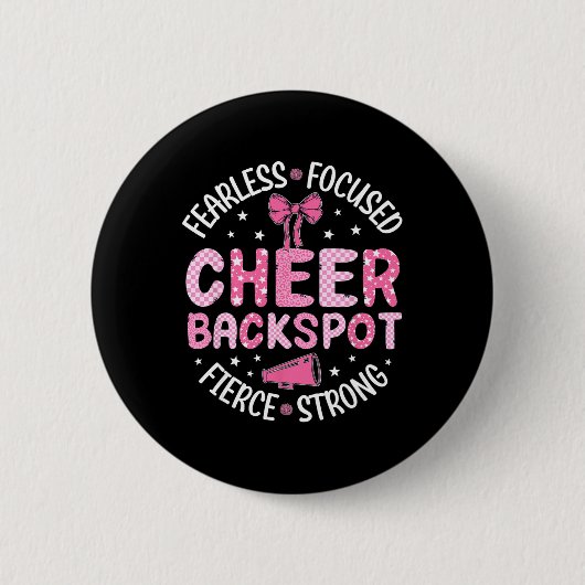 Cheer Ckspot Onbevreesd Gefocust Fierce Cheerleadi Ronde Button 5,7 Cm (Voorkant)
