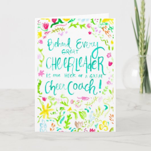 Cheer Coach card for cheerleaders Kaart (Voorkant)