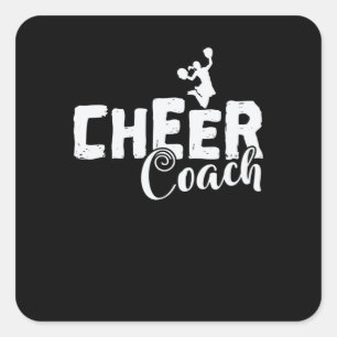 Cheer Coach Cheerleader Sport turnen anfeuern Vierkante Sticker
