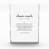 Cheer Coach Definitie Bedankt Cadeau Fotoblokken (Voorkant)
