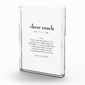 Cheer Coach Definitie Bedankt Cadeau Fotoblokken (Rechts)