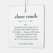 Cheer Coach Definitie Bedankt Cadeau Keramisch Ornament (Links)