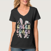 Cheer Coach Easter Bunny Cheerleading Coach Easter T-shirt (Voorkant)