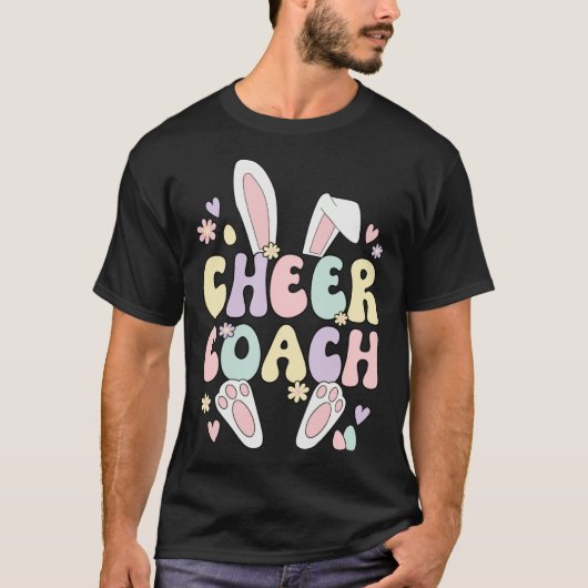 Cheer Coach Easter Bunny Cheerleading Coach Easter T-shirt (Voorkant)