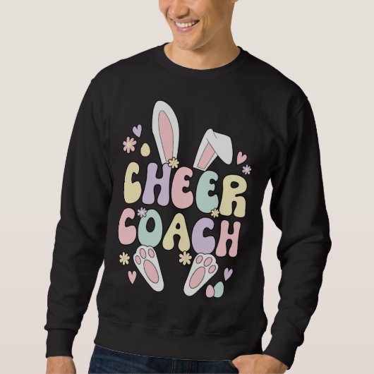 Cheer Coach Easter Bunny Cheerleading Coach Easter Trui (Voorkant)