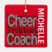 Cheer Coach Extraordinaire CUSTOM Keramisch Ornament (Achterkant)
