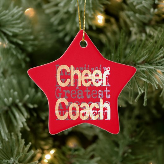 Cheer Coach Extraordinaire Keramisch Ornament (Boom)