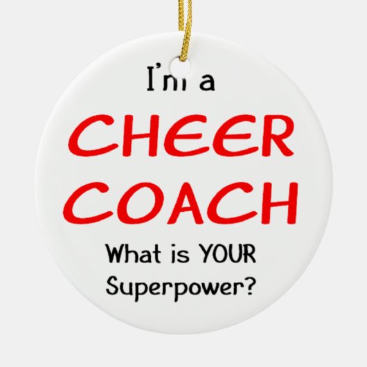Cheer Coach Keramisch Ornament (Voorkant)