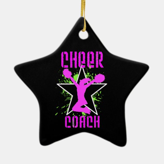 Cheer Coach Keramisch Ornament (Achterkant)
