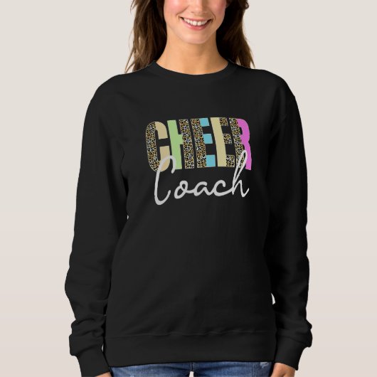 Cheer Coach Leopard Cheerleading Cute Cheer Coach  Trui (Voorkant)