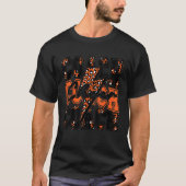 Cheer Coach Lightning Bolt Cheer Leopard Orange Bl T-shirt (Voorkant)