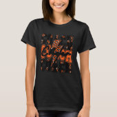Cheer Coach Lightning Bolt Cheer Leopard Orange Bl T-shirt (Voorkant)