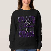 Cheer Coach Lightning Bolt Cheer Leopard Purple Trui (Voorkant)