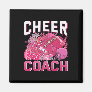 Cheer Coach Pink Ribbon Voetbal Borstkanker AWA Magneet