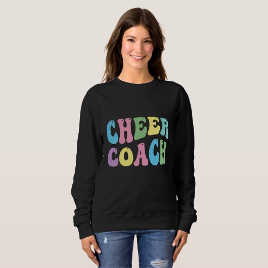 Cheer Coach Retro Best Cheer Coach Ever Cheerleade Trui (Voorkant volledig)