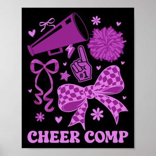Cheer Comp Dag Cheerleader Competitie Dag Boog _1 Poster (Voorkant)