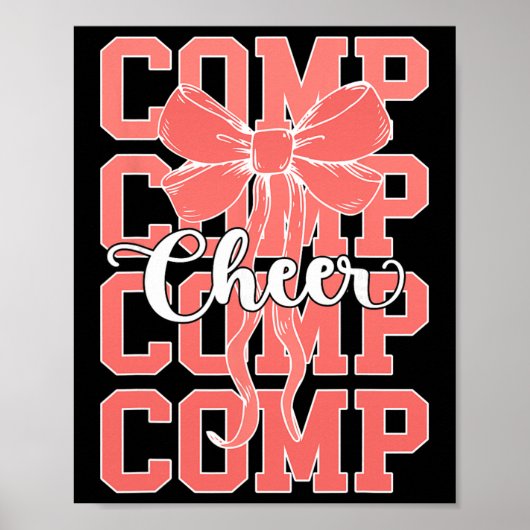 Cheer Comp Dag Cheerleader Competitie Dag Boog _2 Poster (Voorkant)
