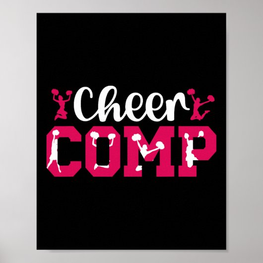 Cheer Comp Dag Cheerleader Competitie Dag Cheerle Poster (Voorkant)
