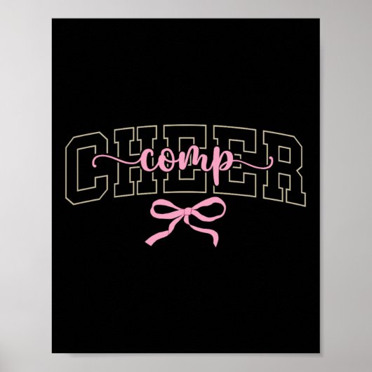 Cheer Comp Dag Cheerleader Competitie Dag Coquett Poster (Voorkant)