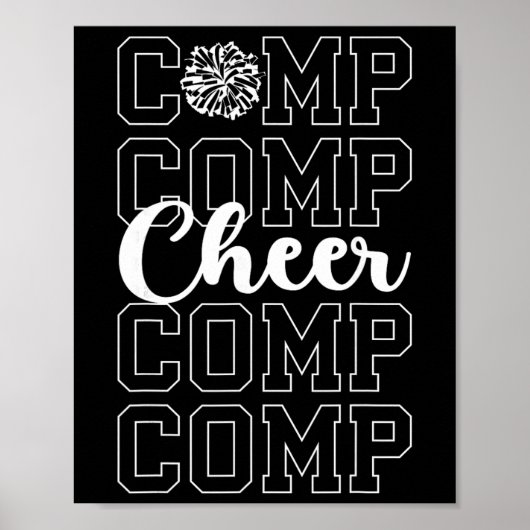 Cheer Comp Dag Cheerleading Competitie Dag Cheerl Poster (Voorkant)