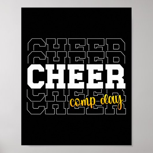 Cheer Comp Dag Cheerleading Competitie Dag Cheerl Poster (Voorkant)