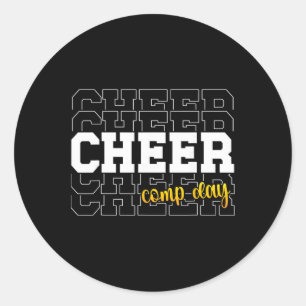 Cheer Comp Dag Cheerleading Competitie Dag Cheerl Ronde Sticker