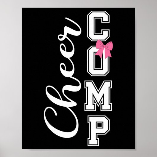 Cheer Comp Dag Cheerleading Competitie Dag Coquet Poster (Voorkant)