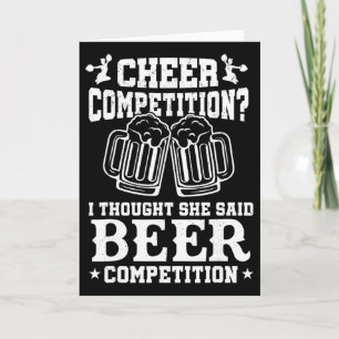 Cheer Competitie Bier Grappige Cheerleader Moeder Kaart