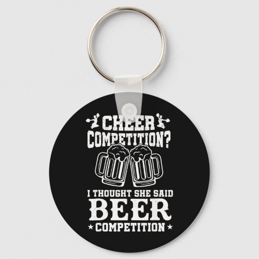Cheer Competitie Bier Grappige Cheerleader Moeder Sleutelhanger (Voorkant)