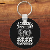 Cheer Competitie Bier Grappige Cheerleader Moeder Sleutelhanger (Voorkant)