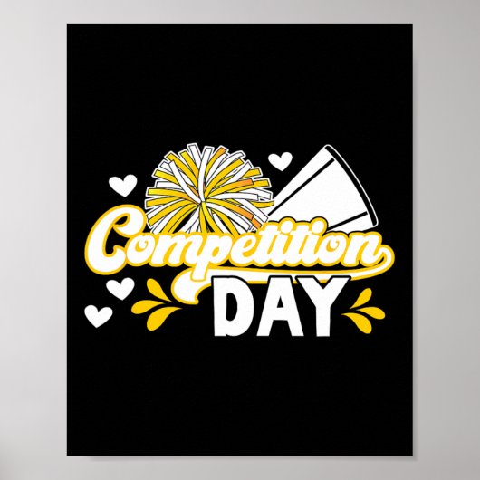 Cheer Competitie Dag Cheerleading Comp Dag Cheerl Poster (Voorkant)