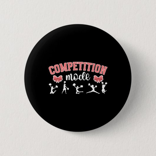 Cheer Competitie Dag Modus Cheerleading Comp Dag _ Ronde Button 5,7 Cm (Voorkant)