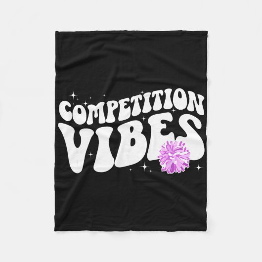 Cheer Competitie Dag Sfeer Cheerleading Comp Dag Fleece Deken (Voorkant)