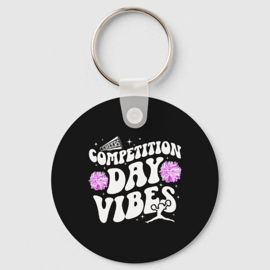 Cheer Competitie Dag Vibes Cheer Comp Dag Cheerle Sleutelhanger (Voorkant)