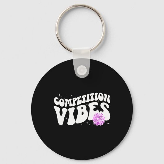Cheer Competitie Dag Vibes Cheerleading Comp Dag Sleutelhanger (Voorkant)