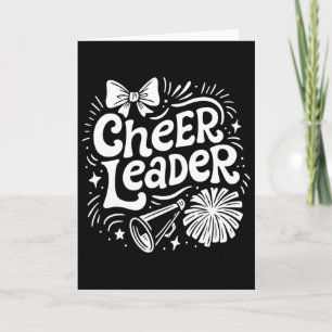 Cheer Coquette Strik Cheerleading Liefhebber Cheer Kaart