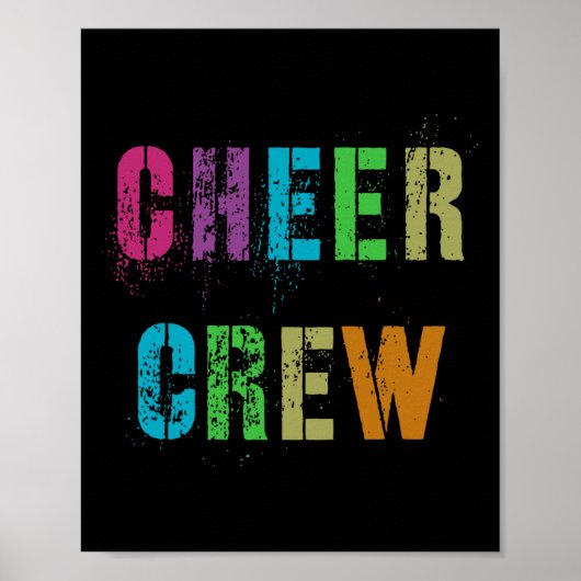 Cheer Crew Cheerleading Team School Cheerleader Sq Poster (Voorkant)
