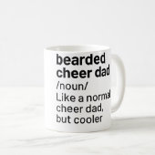 Cheer Dad Bearded Definition Cheerleading Funny Koffiemok (Voorkant rechts)