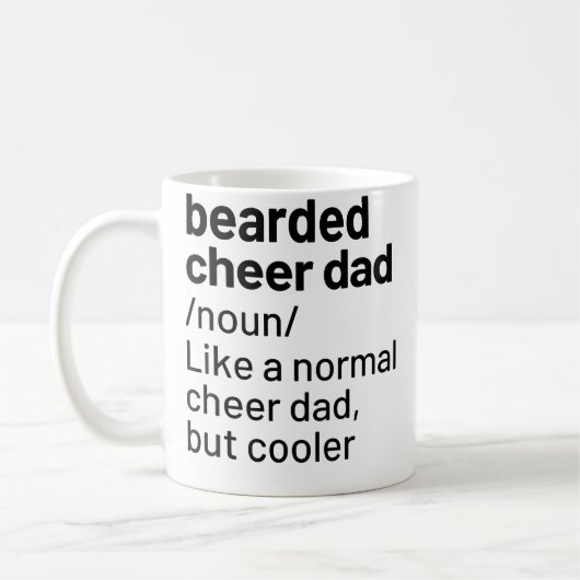 Cheer Dad Bearded Definition Cheerleading Funny Koffiemok (Links)