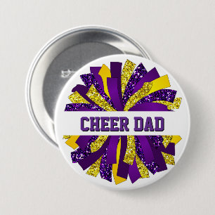 Cheer Dad Button Pin
