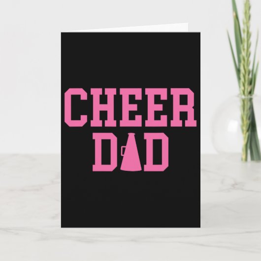 Cheer Dad Cheerleading Roze  Kaart (Voorkant)