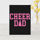Cheer Dad Cheerleading Roze  Kaart (Gele Bloem)