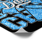 Cheer Dad Daddy Bow Srt Cheerleader Cheerleading B Poster (Hoek)