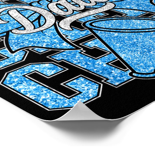 Cheer Dad Daddy Bow Srt Cheerleader Cheerleading B Poster (Hoek)