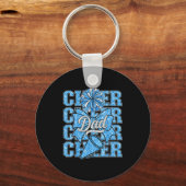 Cheer Dad Daddy Bow Srt Cheerleader Cheerleading B Sleutelhanger (Voorkant)